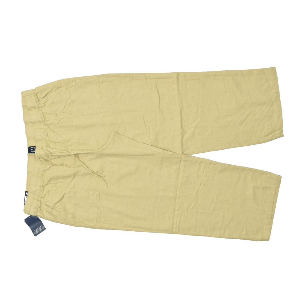 GAP Women's Linen Pants Pull-On Casual Khaki Drawstring Wide Leg XXL NEW